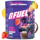 G Carburant Miami Nights 2.0 Energy Drink Powder, Pré-entraînement Mélange de caféine pour le jeu, sans sucre Amino Focus, Vitamine + Antioxydants, 8.7oz (Pina Colada Strawberry, 40 portions)