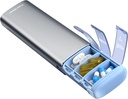 Vaydeer Metall Reise Pille Organizer, 7 Tage Wöchentliche Pille Box, große Kapazität täglich niedliche Pille Fall für Ergänzungen, Pillen, Vitamine und Medikamente (klein,Gunmetal)