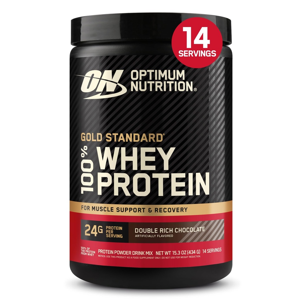 Optimum Nutrition Gold Standard 100% Whey Protein Pulver, Doppelreiche Schokolade, 1 Pfund (Pack von 1)