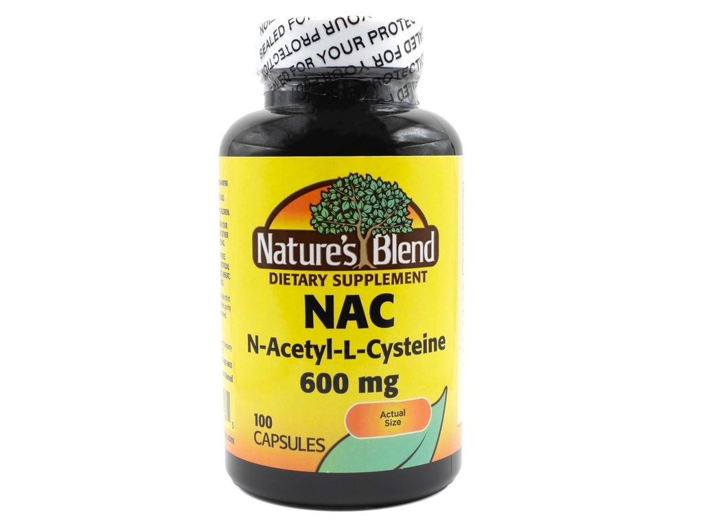 Nature's Blend NAC Supplement N-Acetyl-L-Cystein 600mg 100 Kapseln - Immununterstützung, Antioxidans für zelluläre Gesundheit