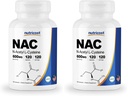 Nutricost N-Acetyl L-Cystein (NAC) 600mg, 120 vegetarische Kapseln - Non-GMO, Glutenfrei, Vegetarische Kapseln (Pack von 2)