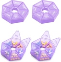 Organisateur hebdomadaire Grande boîte à pilules de 7 jours Organisateur Daily Medicine Case for Vitamine Fish Oil Pills Suppléments Arthrite Friendly