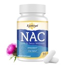 NAC Supplement N-Acetyl Cystein | High Dose NAC 1000mg für Liver Focused | N-Acetyl-L-Cystein mit Milch Thistle & Glutathione | NAC Capsules 90-Count Vegan