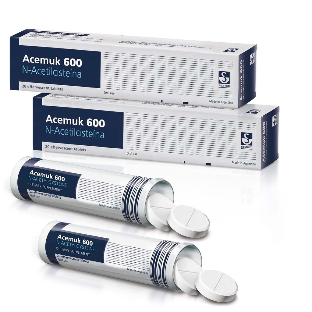 N-acétylcystéine - NAC 600 mg - nac Supplément n-acétyl cystéine - Antioxydant et soutien au glutathion - 40 comprimés faciles à absorber (2 boîtes)