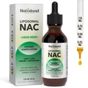 Liposomale flüssige NAC Tropfen, NAC Ergänzung N-Acetyl Cystein, NAC 600 mg mit Milchdistel & Quercetin für Erwachsene & Kinder, Leber & Lung, Immun & Antioxidantien Unterstützung, Haut & Zelluläre Gesundheit, 2 Fl Oz
