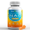 Liposomal NAC Gummi 600mg, N-Acetyl Cystein Ergänzung für Kinder & Erwachsene, mit Turmeric, Ginger, Black Pepper, Immune, Liver & Lung Unterstützung, Antioxidans, Sugar-Free Ananas Flavor, 60 Zähler