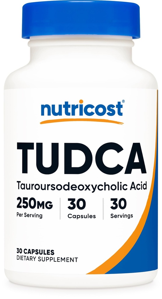 Nutricost Tudca 250mg, 30 Kapseln (Tauroursodeoxycholsäure) - Glutenfrei, nicht gentechnisch verändert