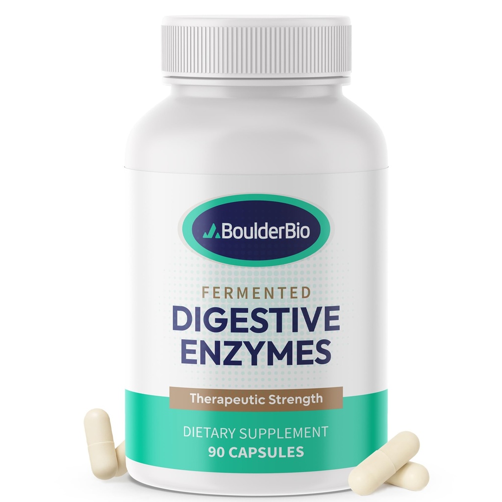 Verdauungsenzyme | 40.000 USP Lipase - Verschreibungsfeste Pankreasenzym-Ersatzformel für Fettdigestion, Gutgesundheit & Nährstoffaufnahme - Fermented, Vegan, High Potency