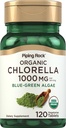 Piping Rock Chlorella | 1000mg | 120 Tabletten | Blaugrün Algen | Gebrochene Zellwand Organisch | Non-GMO, Glutenfreie Ergänzung