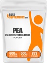 BulkSupplements.com Poudre de Palmitoyléthanolamide - Supplément de pois, Palmitoyléthanolamide pour support immunitaire - Sans gluten, 600mg par portion, 500g (1,1 lb) (paquet de 1)