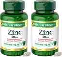 Nature’s Bounty Zinc 50mg,Immune Unterstützung & Antioxidante Ergänzung,Promotes Hautgesundheit,1 Caplet pro Tag, Glutenfrei,250 Vegetarische Caplets,(Pack von 2)