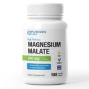 Puregen Labs Magnésium Malate 500mg de magnésium élémentaire de haute puissance de 180 Veggie Caps, Absorption supérieure, Non-OGM, NO Gluten et laiterie, soutient la santé musculaire, articulaire et cardiaque
