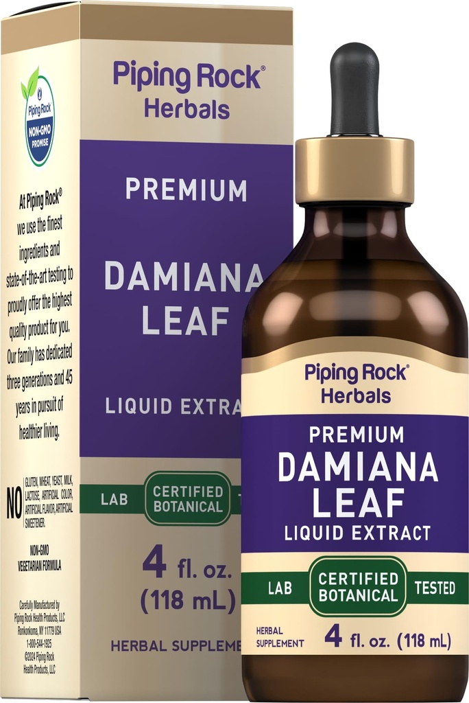 Piping Rock Damiana Leaf Teinture d'herbes de 4 fl oz.