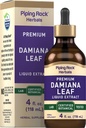 Piping Rock Damiana Leaf Herb Tincture | 4 fl oz | Liquid Extract Drops | Vegetarian & Alcohol Free | Non GMO, Gluten Free Supplement