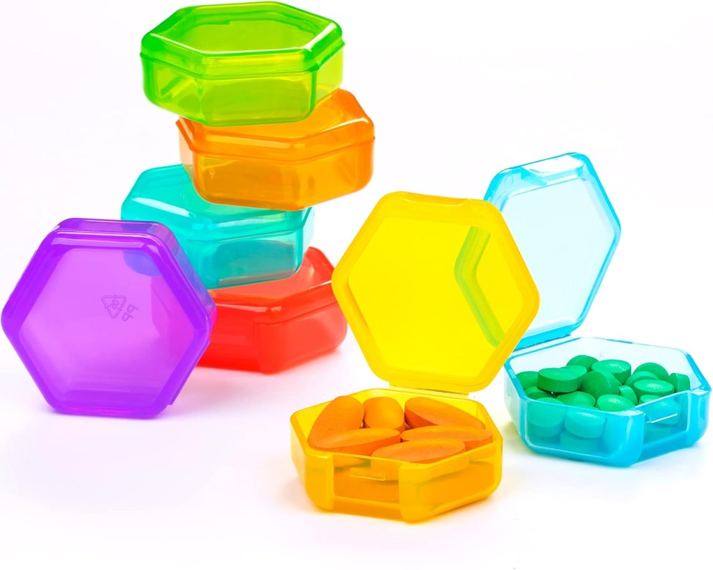 Small Pill Organizer, 7 Packungen Reise Pille Box Tragbare 7 Tage BPA Kostenlose Mini Pille Organizer für Taschentasche Geldbörse Reise Pillen Medizin Cod Liver Öl Aufbewahrung Box