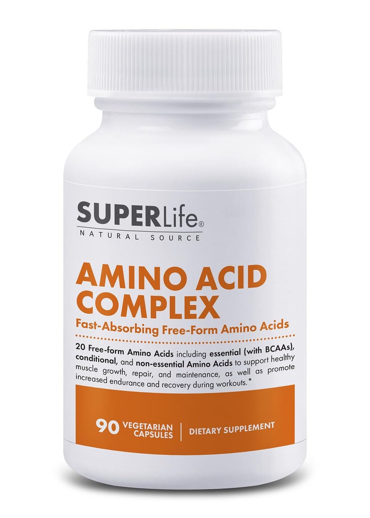 Aminosäure-Komplex - schnelles Absorbieren & freie Form essentielle & verzweigte Kette Aminosäuren BCAAs | Unterstützt Muskelwachstum, Stärke & Erholung | Supplement - 90 Kapseln
