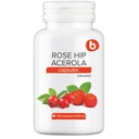 b Natural RoseHips & Acerola Capsules - Plant Based Vitamin C 1000mg from Acerola Cherry Powder & Rosehip Powder - Without Ascorbic Acid - Supports Immune Health - GMO Free - 90 Vegan Capsules
