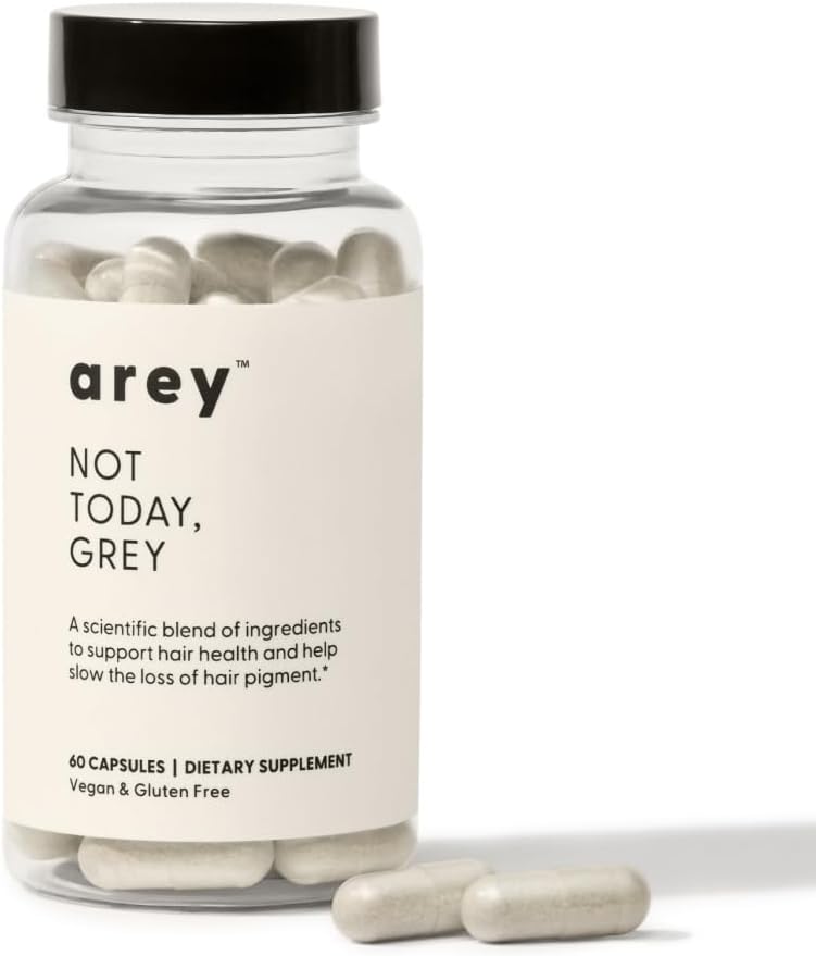 Arey nicht heute, Grey Daily Hair Supplement für Frauen & Männer | Slows Grey Hair Growth & Repigment in 3-6 Monaten | Promotes Healthier, Thicker Hair | Biotin, B +D Vitamine | Vegan & Gluten Kostenlos (1 Monat)