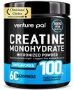 Venture Pal 100% reines mikronisiertes Kreatin-Monohydrat-Pulver, Unflavored Creatine für Damen und Herren, Vegan, Keto, Glutenfrei, 5 g (5000mg) pro Servieren, Creatina Monohidratada en Polvo