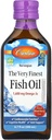 Carlson The Very Finest Fish Oil, 1600 mg Omega-3s, Mixed Berry Flavor, 200 mL – Liquid Norwegian Fish Oil, Wild-Caught & Sustainable Sourced