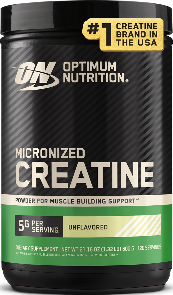 Optimum Nutrition Creatine Monohydrate Powder, Unflavored, 1.32 LB