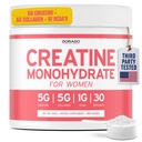 Kreatin für Frauen | Kreatin Monohydratpulver 5G + 5000mg Collagen + 1000mg BCAA 2:1 Pulver (30 Servieren) unterstützen Glutes, Lean Muskeln, Erholung, Energie & Stamina Non-GMO, Glutenfrei - USA Made