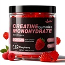Kreatin für Frauen 5000 MG, Kreatin-Gummien, Kreatin-Monohydrat-Ergänzung für Muskelwachstum, Stärke & Energie-Unterstützung, Sugar Free Pre Workout Gummis 120 Count Raspberry Flavor
