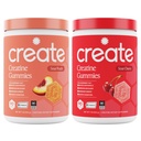 Creatine Monohydrate Gummies - Peach Pump Duo - Sour Peach & Sour Cherry - Creatine Gummies pour les femmes et les hommes, NSF certifié, 3ème partie testée, Formule Anti-Melting, 180 Compte (2-Pack)