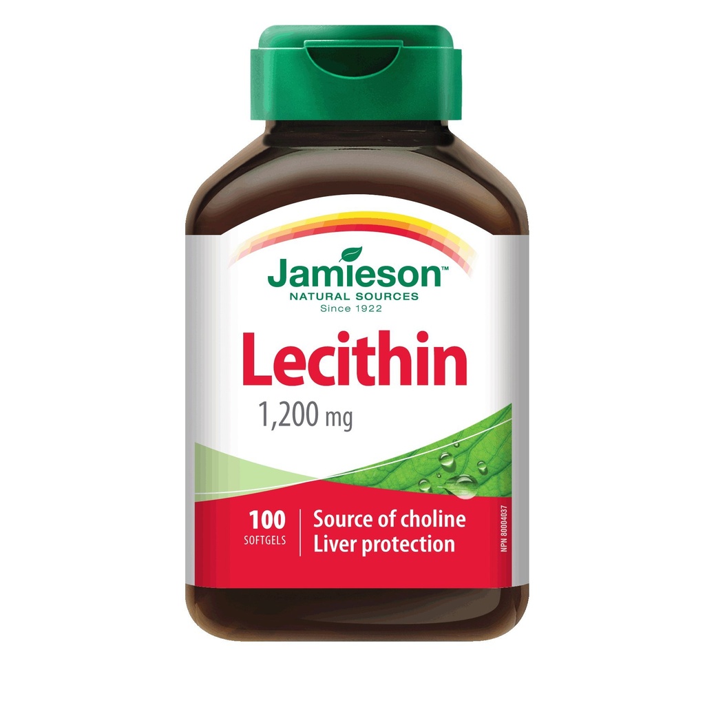 Jamieson Lecithine 1 200 mg, 100 softgels - Source de la protection du foie de Choline