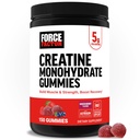 Kraftfaktor Creatine Monohydrate Gummie, NSF Zertifiziert, 5g Dose für Männer & Frauen Muskel, Stärke, Erholung, kognitive Gesundheit & Gedächtnis, Mischbeere, 150 Gummie