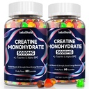 Creatine Monohydrate Gummi 5g für Damen und Herren - Creatine Gummis für Damen Pre Workout Chewables mit L-Taurine & Alpha GPC, Sugar-Free Muscle Builder, Energy Boost, Vegan Non-GMO (160 Count)