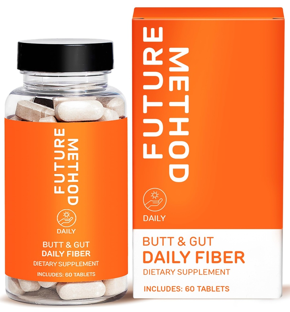 FUTURE METHOD Fiber Supplement, Acacia und Psyllium Husk Fiber Pillen für Verdauung (60ct)