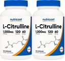 Nutricost L-Citrulline 500mg, 120 Capsules - Gluten Free, Non-GMO, 1000mg Per Serving (60 Serv) (Pack of 2)