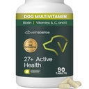 VetriScience 27+ Active Health Chewable Tablets, Canine Plus Daily Multivitamin für Welpen und Erwachsene Hunde, Balanced Vitamins, Mineralien und Antioxidantien, Gesundheits- und Wellness-Unterstützung, Ente, 90 Count
