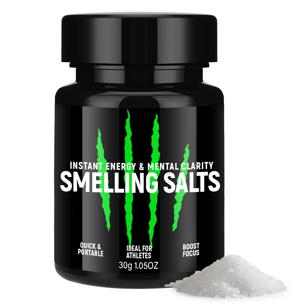 Workout Aroma Salts for Athletes, Portable Smelling Salts Jar for Gym, Weightlifting and Fitness Training, Quick Focus Support for Pre Workout Routine, 30g
