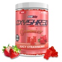 EHP Labs OxyShred Gummies - Pré-entraînement Gummies & Energy Chews avec 100mg de caféine, L-Carnitine pour le support thermique et métabolique, tout l'énergie naturelle Boost - Fraise Arôme – 60 portions