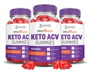 (3 Pack) Ultra Quick Keto ACV Gummis Advanced Formula 1000MG Ultraquick Keto Gummis Apfel Apfel Apfelessig Formuliert mit Granatapfelfettsaft Pulver B12 Vegan Non GMO 180 Gummys