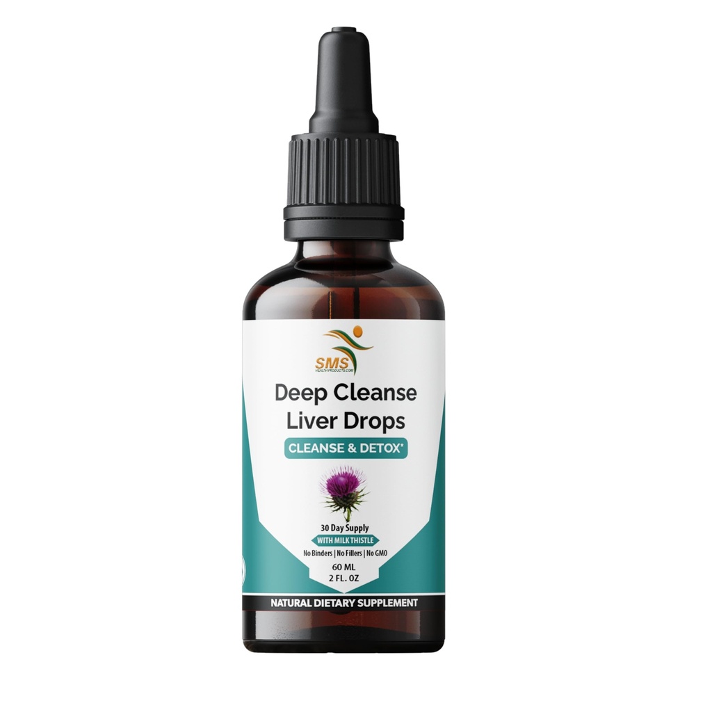Nettoyer les gouttes liquides de foie profond avec le chardon de lait, extrait d'artichaut, feuille de dandelion et curcumine curcumine pour la désintoxication, la réparation et l'immunité - biologique, non-OGM - bouteille de 2 fl oz