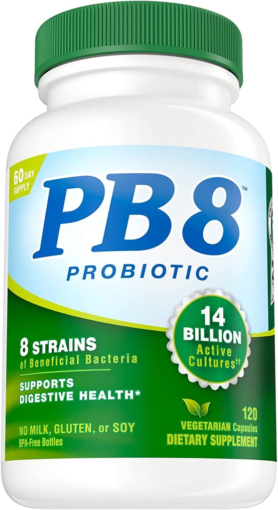 Nutrition Now PB8 Pro-Biotic Vegetarian Acidophilus - Pack of 3-120 Capsules Each