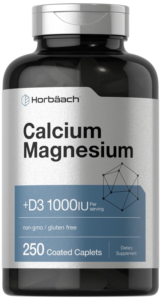 Horbaach Calcium Magnésium Vitamine D3.250 Caplets.