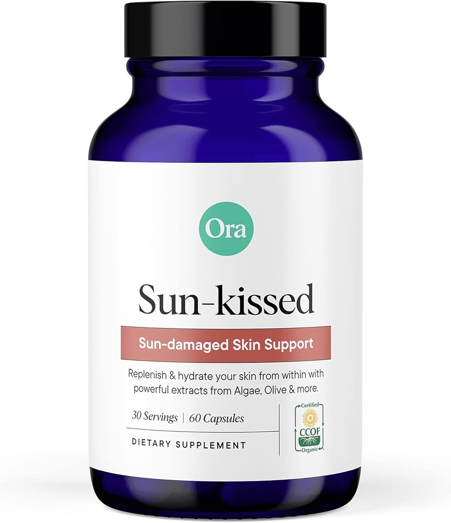 Ora Organic Skin Health Supplement - Soutien aux dommages du soleil - Promotion de la défense naturelle de la peau