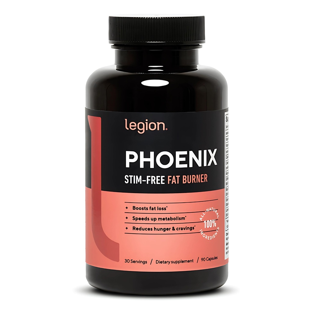 LEGION Phoenix Thermogenic Fat Burners & Weight Loss Pills - 30 Portionen, 90 Kapseln (Koffeinfrei)