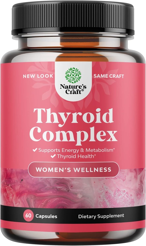 Fortgeschrittene Schilddrüse Unterstützung für Frauen mit Ashwagandha - Adaptogene Schilddrüse Ergänzung mit L Tyrosin Rhodiola und Astragalus Wurzel - Non-GMO Balancing Herbal Thyroid Energy Women’s Health Supplement