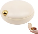 iplusmile Travel Pill Organizer, 4 Komponenten Tragbare Pille Case, Tägliche Medizin Container Box für Vitamine Fish Oil Supplements, Business Trip Essentials (Beige)