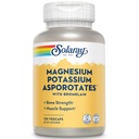 Solaray Magnesium and Potassium with Bromelain, Magnesium Potassium Supplement for Heart Health, Electrolyte, and Muscle Support - Gluten Free & Lab Verified - 60 Servings, 120 VegCaps