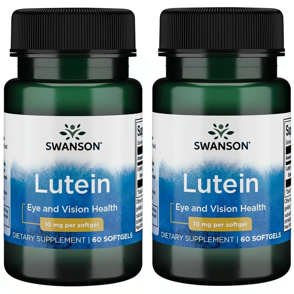 Swanson Lutein 10 Milligrammes 60 Sgels (2 Pack)