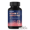 17-in-1 Vitamin B Complex Plus – Vitamin B1, B2, B3, B4, B5, B6, B7 (Biotin), B8 (Inositol), B9, B12, C, D3, K2, Energie, Immune, Haut, Nerve-Unterstützung für Männer & Frauen - 120 Kapseln