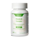 Vitamin B-Komplex, mit Vitaminen B1, B2, B3, B5, B6, B12, Folsäure, Cholin, Zink, Calcium, Inositol, für Gehirn- und Herzgesundheit, Immungesundheit und Cellular Energy Support, 60 Tabletten