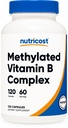 Nutricost Methylated Vitamin B Complex 120 Kapseln - (60 Portionen) Glutenfrei