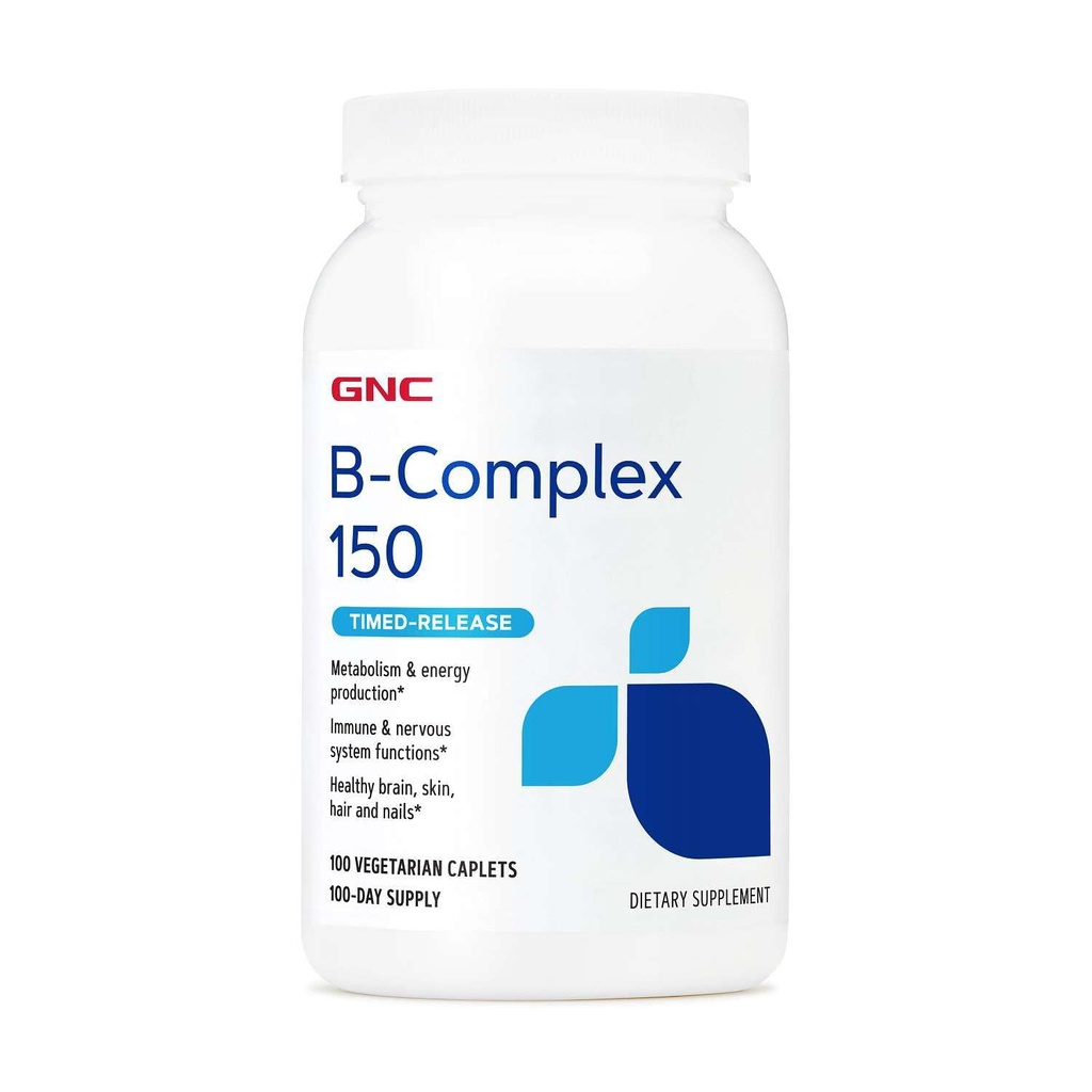 GNC B-Complex 150, Métabolisme et production d'énergie, libération à temps, 100 Nombre